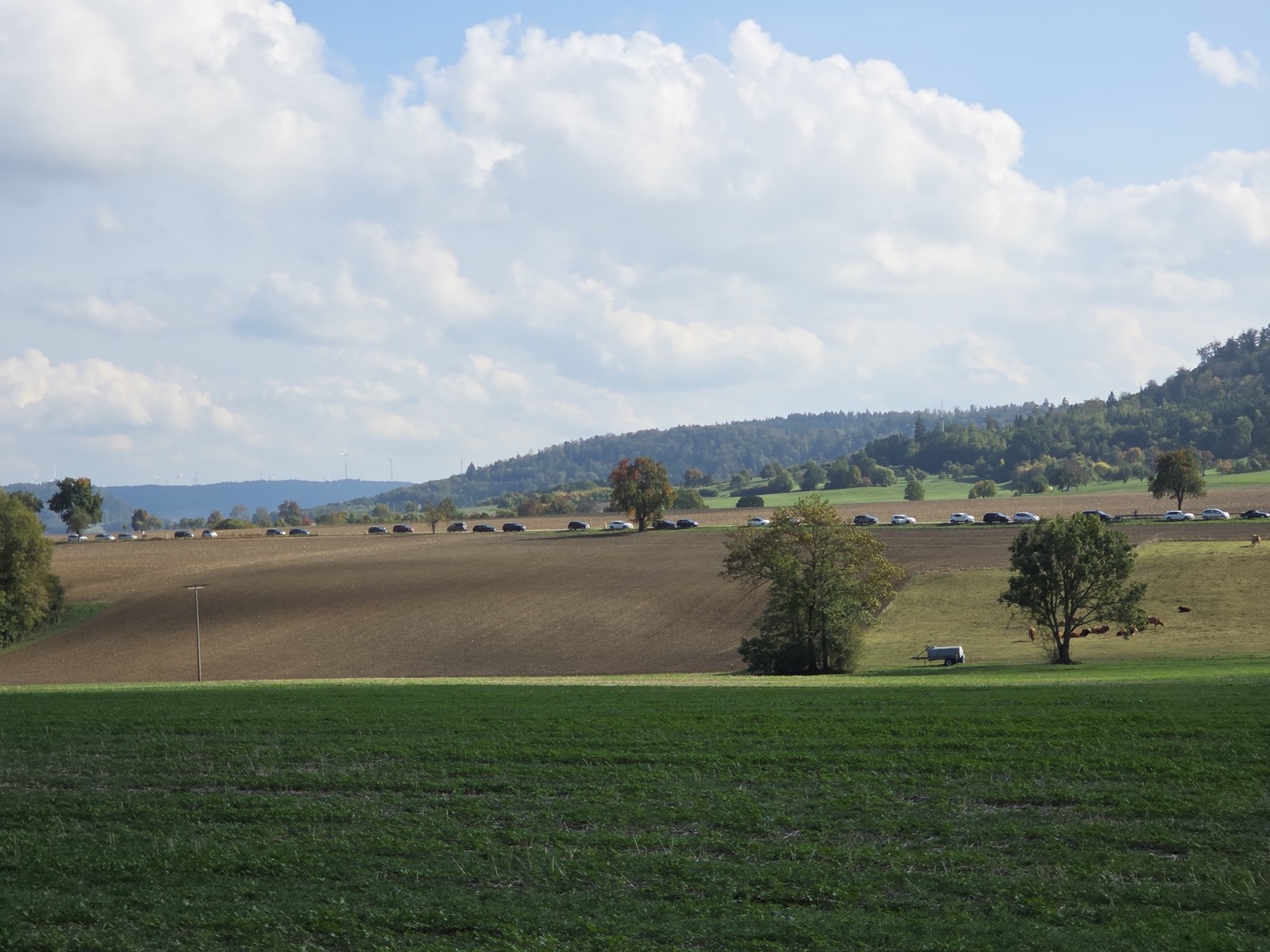 Blick über die Felder bei Sanzenbach